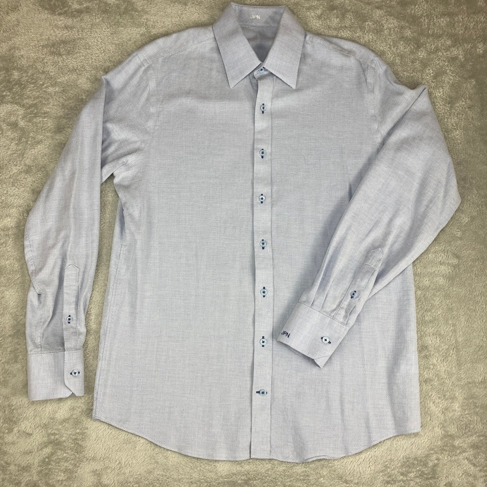 J. Hilburn Light Blue Textured Dress Shirt Men's‎ Size (See Measurements)